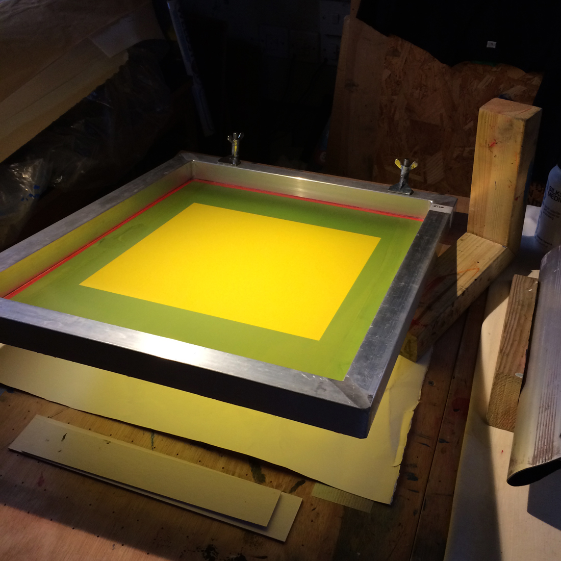 Mark in screen print studio